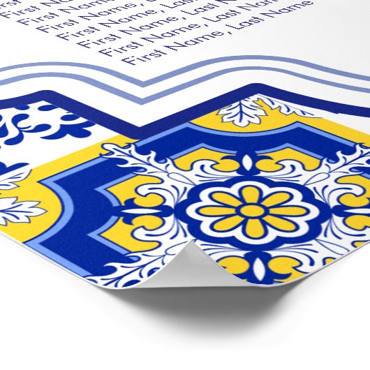 Rustic Mediterranean Tile Wedding with Lemons Poster (Hoek)