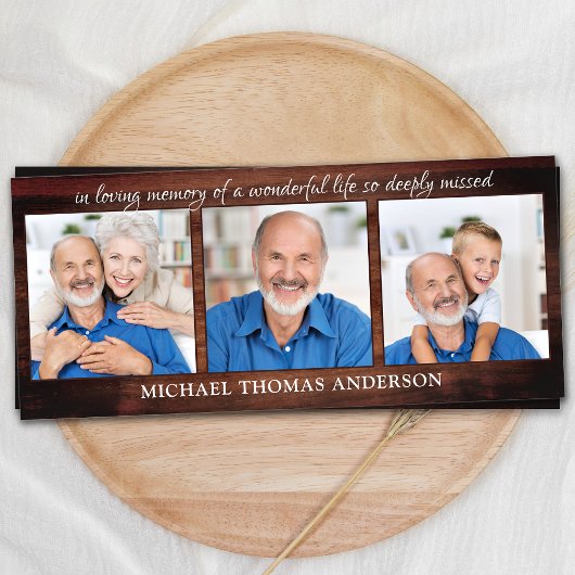 Rustic Memorial 3 Foto Funeral Prayer Bladwijzer