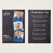 Rustic Memorial 3 Foto Funeral Prayer Kaart (Voorkant /achterkant)