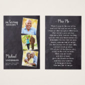 Rustic Memorial 3 Fotogedicht Funeral Prayer Kaart (Voorkant /achterkant)