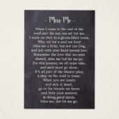 Rustic Memorial 3 Fotogedicht Funeral Prayer Kaart (Achterkant)