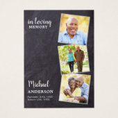 Rustic Memorial 3 Fotogedicht Funeral Prayer Kaart (Voorkant)