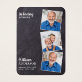 Rustic Memorial 3 Photo Carte de prière funéraire  (Devant)