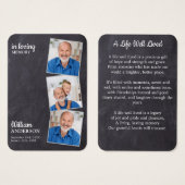 Rustic Memorial 3 Photo Carte de prière funéraire  (Devant & derrière)