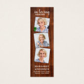 Rustic Memorial 3 Photo Funeral Signet (Devant)