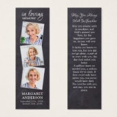 Rustic Memorial 3 Photo Funeral Signet (Devant & derrière)