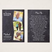 Rustic Memorial 3 Photo Poem - Carte de prière fun (Devant & derrière)