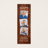 Rustic Memorial 3 Photo Signet de prière funéraire (Devant)