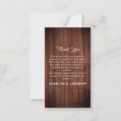 Rustic Memorial Eucalyptus Foto Funeral Hartelijk  Notitiekaartje (Achterkant)