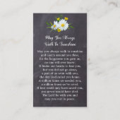 Rustic Memorial Floral - Carte de prière (Dos)