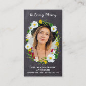 Rustic Memorial Floral - Carte de prière (Devant)
