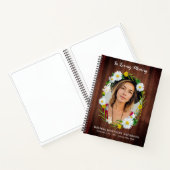 Rustic Memorial Floral Daisy Funeral Livre d'or (Intérieur)