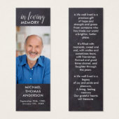 Rustic Memorial Funeral Kaart Bladwijzer Foto (Voorkant /achterkant)