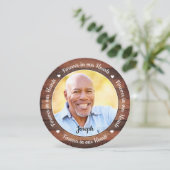 Rustic Memorial Funeral Prayer Kaart Sympathie Poe (Staand voorkant)