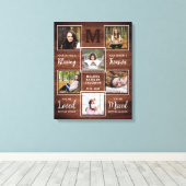 Rustic Memorial Herdenking Foto Keepslag Canvas Afdruk (Insitu (Houten vloer))