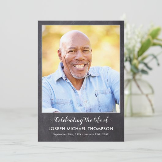 Rustic Memorial Photo Order of Service Funeral Programma (Staand voorkant)