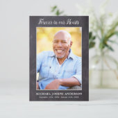 Rustic Memorial Photo Sympathy Carte de prière Fun (Debout devant)