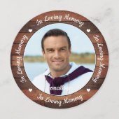 Rustic Memorial Poem Foto Funeral Prayer Kaart (Voorkant)