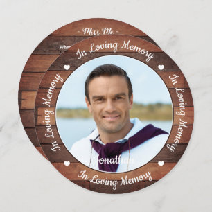 Rustic Memorial Poem Foto Funeral Prayer Kaart