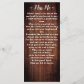 Rustic Memorial Poem Foto Funeral Prayer Kaart (Achterkant)