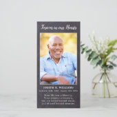 Rustic Memorial Poem Funeral Bladwijzer Kaart (Staand voorkant)