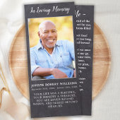 Rustic Memorial Poem Sympathie Funeral Prayer Kaar Menu