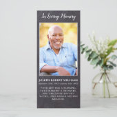 Rustic Memorial Poem Sympathie Funeral Prayer Kaar Menu (Staand voorkant)