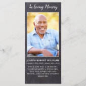 Rustic Memorial Poem Sympathie Funeral Prayer Kaar Menu (Voorkant)