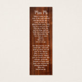 Rustic Memorial Poème 3 Photo Signet funéraire (Dos)