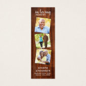 Rustic Memorial Poème 3 Photo Signet funéraire (Devant)