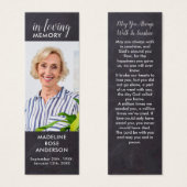 Rustic Memorial Prayer Card Signet funéraire (Devant & derrière)