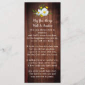 Rustic Memorial Prayer Kaart Funeral Bladwijzer (Achterkant)