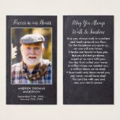 Rustic Memorial Sympathie Funeral Prayer Kaart Fot (Voorkant /achterkant)