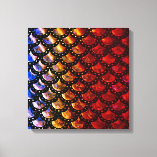 Rustic Mermaid Scales Canvas Afdruk (Voorkant)