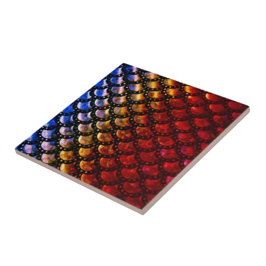 Rustic Mermaid Scales Tegeltje (Zijkant)