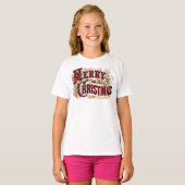 Rustic Merry Christmas  T-shirt (Voorkant volledig)