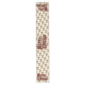 Rustic "Merry Christmas" with Holly Table Runner Lange Tafelloper (Voorkant)