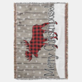Rustic Merry Christmoose! Deken (Voorkant Verticaal)