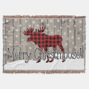 Rustic Merry Christmoose! Deken