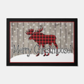 Rustic Merry Christmoose! Deurklep Deurmat (Voorkant)