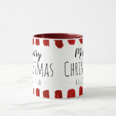 Rustic Merry kerst - Mok voor aangepaste kerstnaam (Midden)
