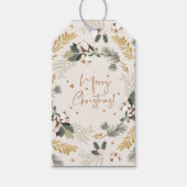 Rustic Merry Kerstmis Cadeaulabel (Voorkant)