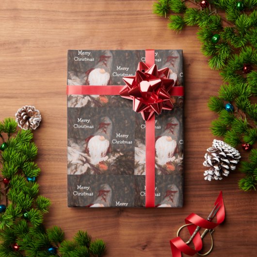 Rustic Merry Kerstmis  Tree Patroon Cadeaupapier (Feestdagen Geschenken)