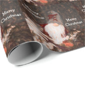Rustic Merry Kerstmis  Tree Patroon Cadeaupapier (Rol Hoek)