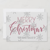 Rustic Merry-kerstscript bedrijf Feestdagenkaart (Voorkant)
