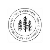 Rustic met de hand getrokken het Ronde Adres van d Rubberstempel (Afrduk)