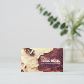 Rustic Metal Achtergrond Visitekaartje (Staand voorkant)