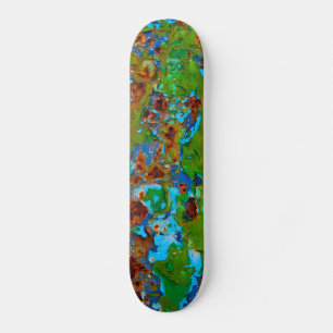 Rustic Metal Peeling Paint  Grunge Funny - Skateboard