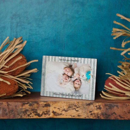 Rustic Metal Persoonlijke naam Foto Plaque Fotoplaat (Zijkant)