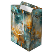 Rustic Metallic Paisley Abstract --geïnspireerd Medium Cadeauzakje (Achterkant Gekanteld)